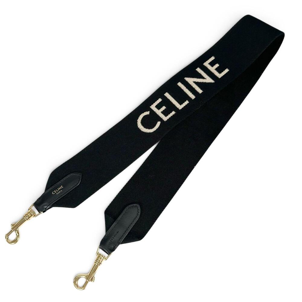 CELINE (Celine) Current Model Canvas and Leather Jacquard Short Strap Shoulde...